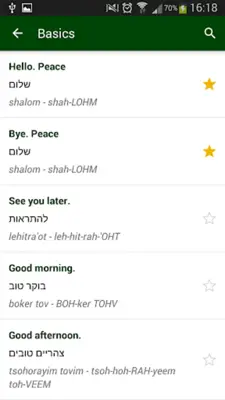 Hebrew Phrasebook android App screenshot 0